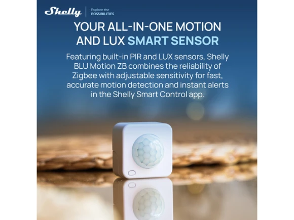 PIR Motion and LUX Sensor — Motion Sensor, Shelly
