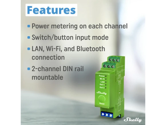 Smart Dimmer, 2 Channels — Smart Switch, Shelly