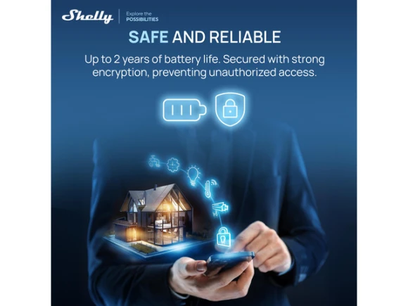Smart Door and Window Sensor, Black — Motion Sensor, Shelly