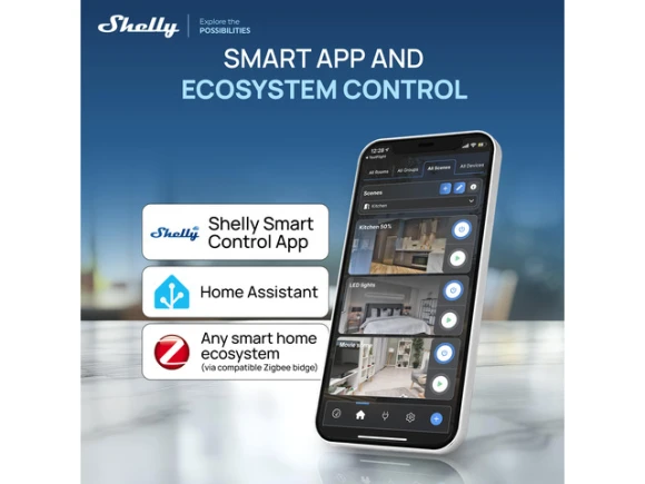 Smart Door and Window Sensor, Black — Motion Sensor, Shelly