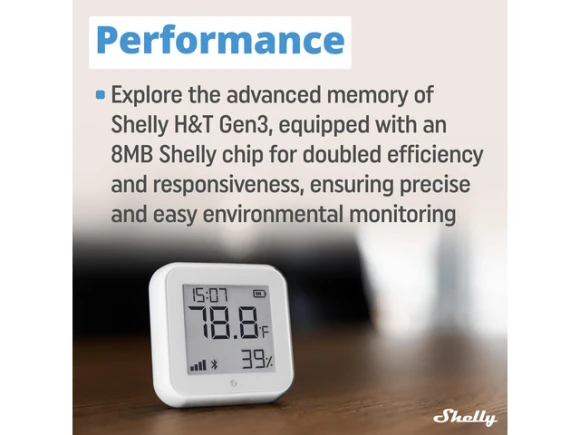 Wi-Fi Temperature and Humidity Sensor, White — Temperature & Humidity Sensor, Shelly