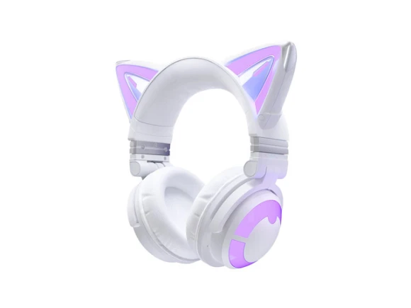 Cat Ear Headphones CE White — Wireless Earbuds, YOWU