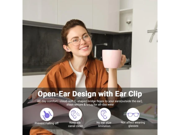 Open-ear wireless Bluetooth headphones — Wireless Earbuds, Generic Logic, Inc.