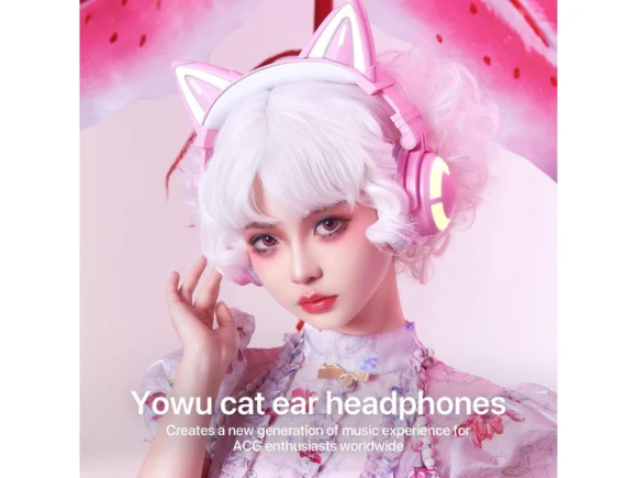 Pink Headphones — Wireless Earbuds, YOWU