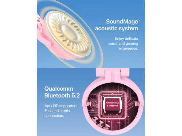 Pink Headphones — Wireless Earbuds, YOWU
