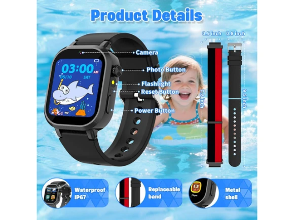Black Smart Watch — Kids Smart Watch, Generic Logic, Inc.