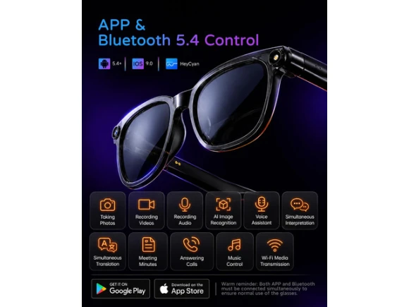 AI Smart Glasses, Grey — Smart Glasses, Generic Logic, Inc.