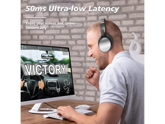Active Noise-Cancelling Headphones — Wireless Earbuds, NiceComfort
