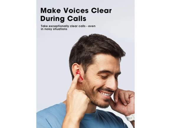 Red Wireless Earbuds — Wireless Earbuds, Generic Logic, Inc.