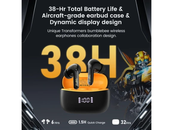 Wireless Earbuds, Bumblebee Black — Wireless Earbuds, Generic Logic, Inc.