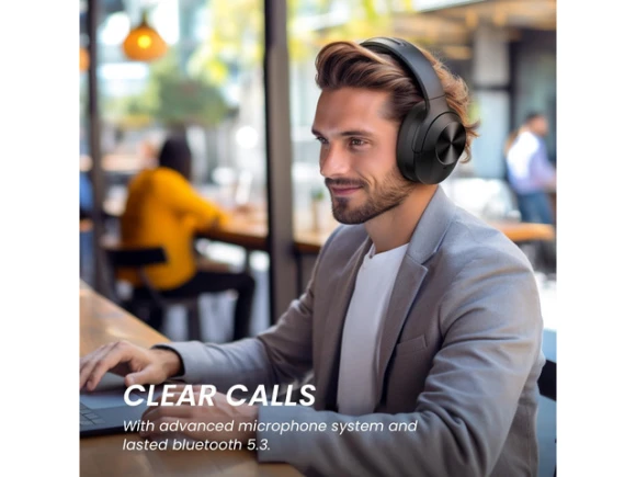 Wireless Noise-Canceling Over-Ear Headphones with Microphone — Wireless Earbuds, Generic Logic, Inc.
