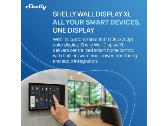 10.1-inch In-wall smart home control panel — Smart Switch, Shelly