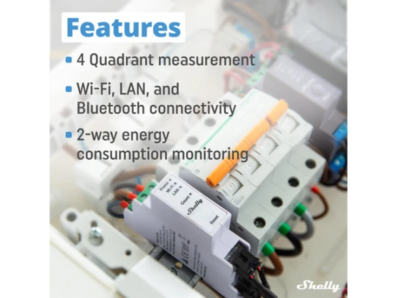 3-Phase Smart Energy Meter — Energy Monitor, Shelly