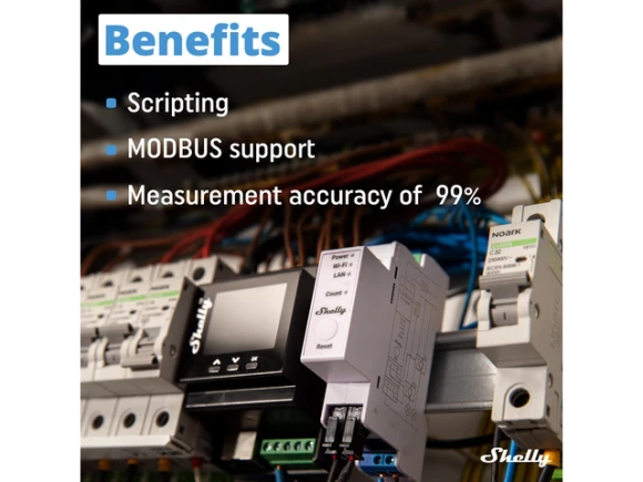 3-Phase Smart Energy Meter — Energy Monitor, Shelly