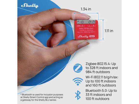 Gen4 1PM Mini Smart Relay Switch — Smart Switch, Shelly