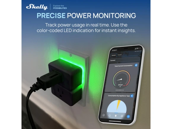 Gen4 Black Smart Plug — Smart Plug, Shelly