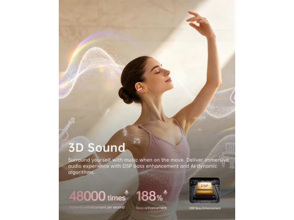 Open-Ear Clip-On Earbuds, Rose Gold — Wireless Earbuds, Generic Logic, Inc.