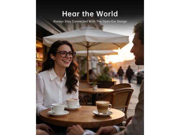 Open-Ear Clip-On Earbuds, Rose Gold — Wireless Earbuds, Generic Logic, Inc.