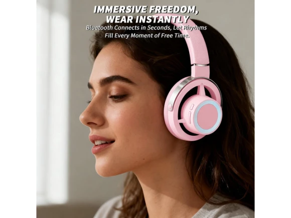 Pink Open-Ear Headphones — Wireless Earbuds, Generic Logic, Inc.