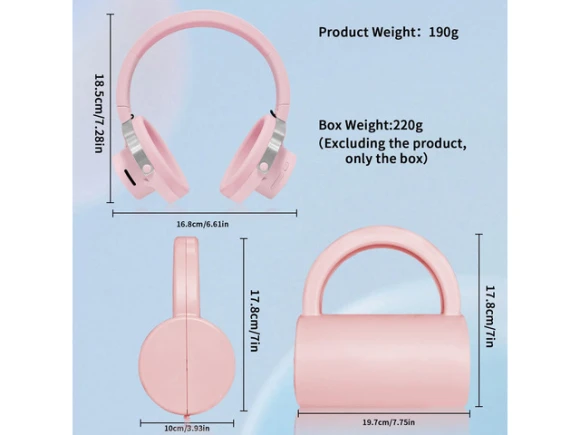 Pink Open-Ear Headphones — Wireless Earbuds, Generic Logic, Inc.