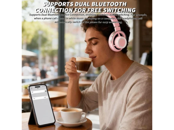 Pink Open-Ear Headphones — Wireless Earbuds, Generic Logic, Inc.