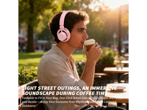 Pink Open-Ear Headphones — Wireless Earbuds, Generic Logic, Inc.