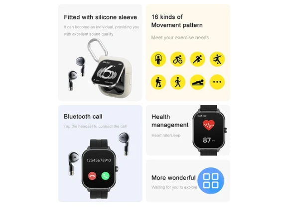 Smart watch with built-in earbuds — Smart Watch, Generic Logic, Inc.