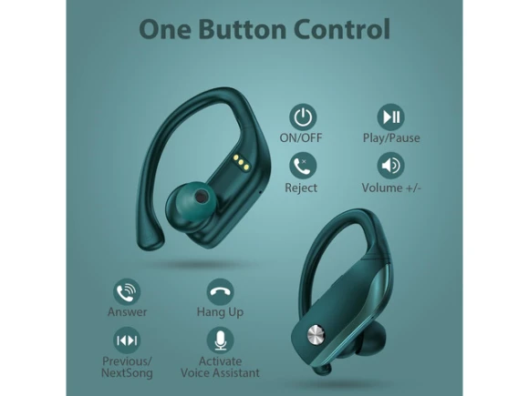 Wireless Earbuds, Green+Purple, 2 Sets — Wireless Earbuds, BMANI