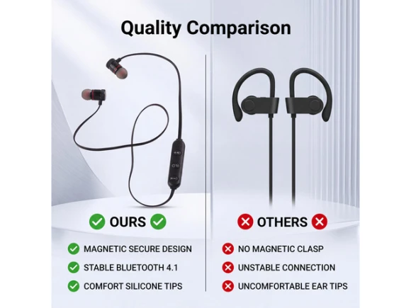 Bluetooth Neckband Headphones — Wireless Earbuds, Generic Logic, Inc.