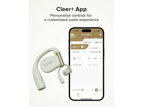 Green Open-Ear Headphones — Wireless Earbuds, Cleer