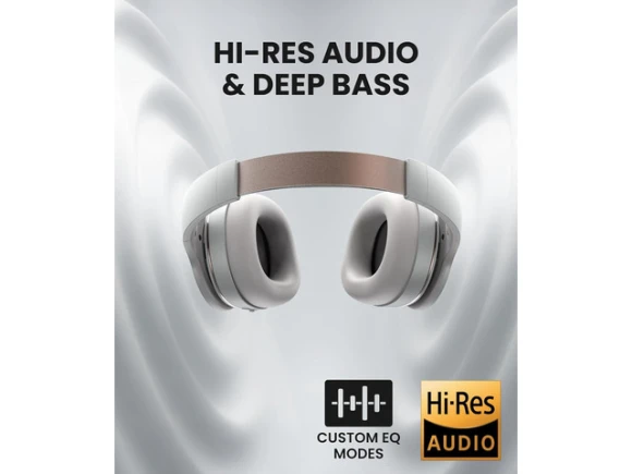 Noise-Canceling Headphones, Light Gray — Wireless Earbuds, Cleer