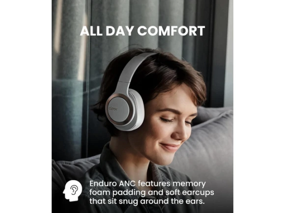 Noise-Canceling Headphones, Light Gray — Wireless Earbuds, Cleer