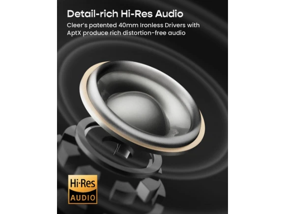 Over-ear Bluetooth headphones, Stone — Wireless Earbuds, Cleer