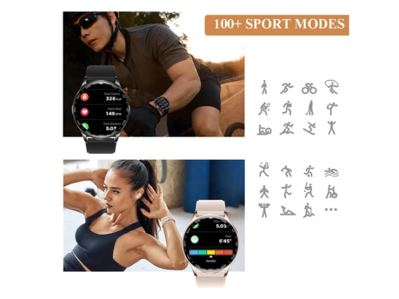 Pink 2-in-1 Smartwatch with Earbuds — Smart Watch, Generic Logic, Inc.
