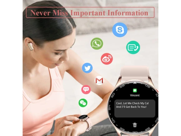 Pink 2-in-1 Smartwatch with Earbuds — Smart Watch, Generic Logic, Inc.