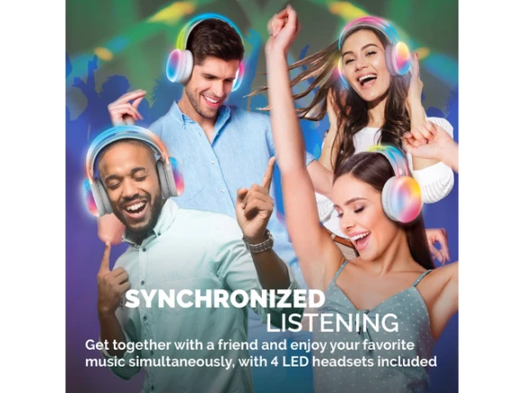Silent Disco Headphones, 4 Pack — Wireless Earbuds, Generic Logic, Inc.