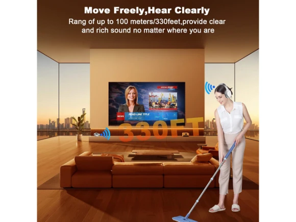 Wireless TV Headphones with RF Transmitter — Wireless Earbuds, Generic Logic, Inc.