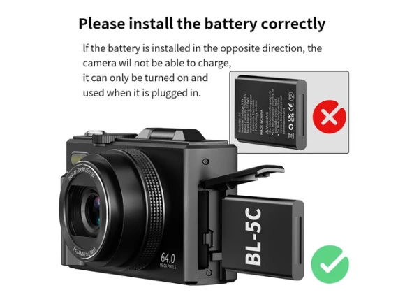 Digital Camera, 4K, 64MP, 180° Flip Screen, 18X Zoom, WiFi Sharing — Digital Cameras & Camcorders, Generic Logic, Inc.
