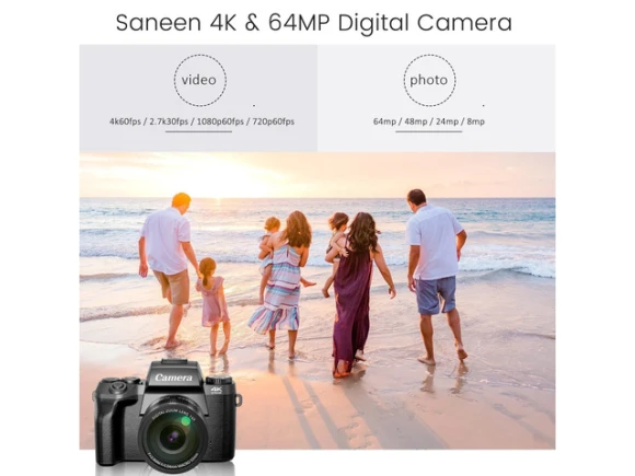 Digital Camera, Black, with 32GB Card and Lens Hood — Digital Cameras & Camcorders, Generic Logic, Inc.