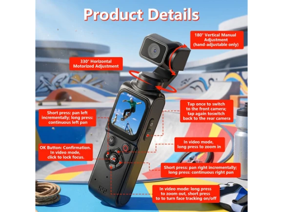 Vlogging Camera with 128GB Card and Tripod — Digital Cameras & Camcorders, Generic Logic, Inc.