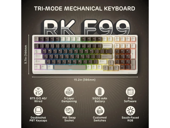 Wireless mechanical keyboard — Bluetooth Keyboard, Royal Kludge