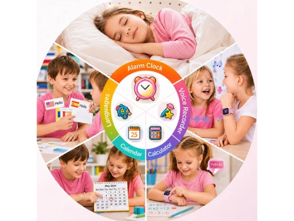 Kids smartwatch, 1.54-inch, pink — Kids Smart Watch, Generic Logic, Inc.