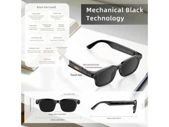 Smart Glasses with Replaceable Photochromic Lenses — Smart Glasses, Generic Logic, Inc.