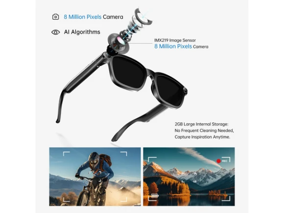 Smart Glasses with Replaceable Photochromic Lenses — Smart Glasses, Generic Logic, Inc.