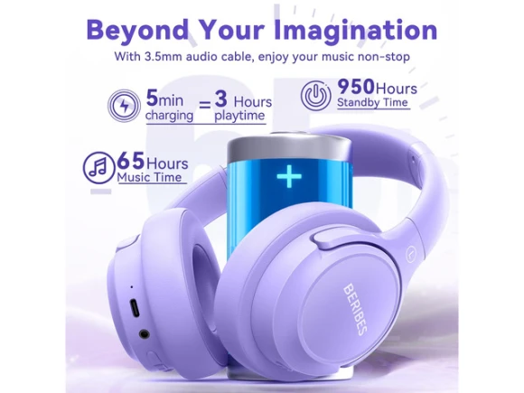 Over-ear Bluetooth headphones — Wireless Earbuds, Generic Logic, Inc.