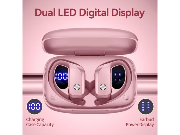 Pink Wireless Earbuds — Wireless Earbuds, Generic Logic, Inc.