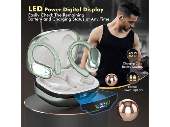 Wireless earbuds, light green — Wireless Earbuds, Generic Logic, Inc.