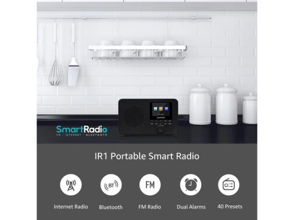 Internet Radio Alarm Clock IR1 — Internet Radios, Generic Logic, Inc.