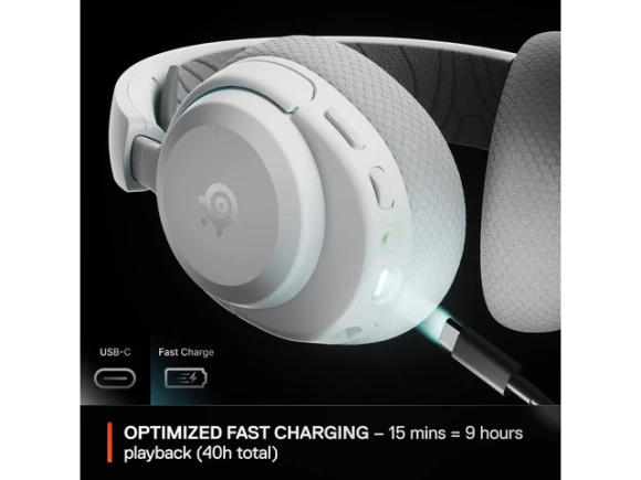 White Gaming Headset — Wireless Earbuds, SteelSeries