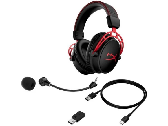 Wireless Gaming Headset, Black/Red — Wireless Earbuds, HyperX